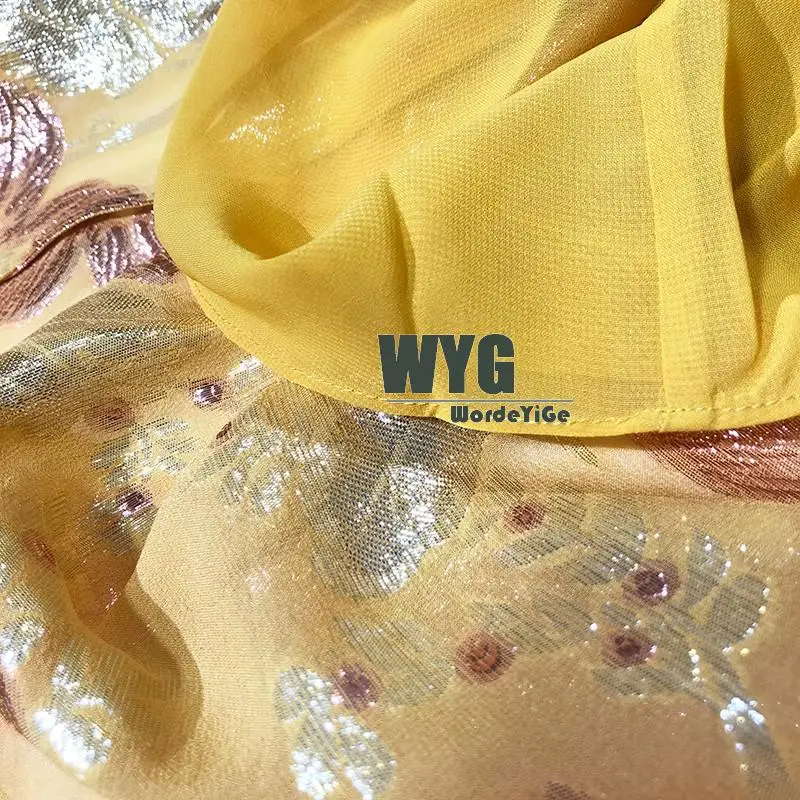 Summer Designer Fashion Top Quality Gold Thread