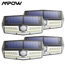 4 шт. в упаковке Mpow 30 светодиодный датчик движения солнечный светильник IPX6+ настенный светильник 120 широкоугольный датчик наружный светильник s Luz Солнечный светодиодный Para наружный