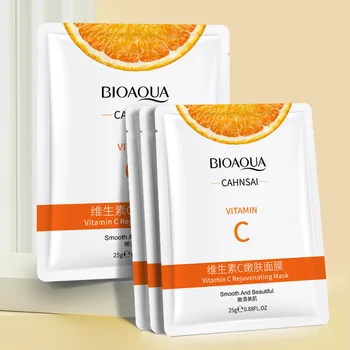 

Vitamin C Tender skin mask Skin Rejuvenation Beauty Face Mask Moisturizing Exquisite Gloss Firm Hydrating Whitening 5pcs