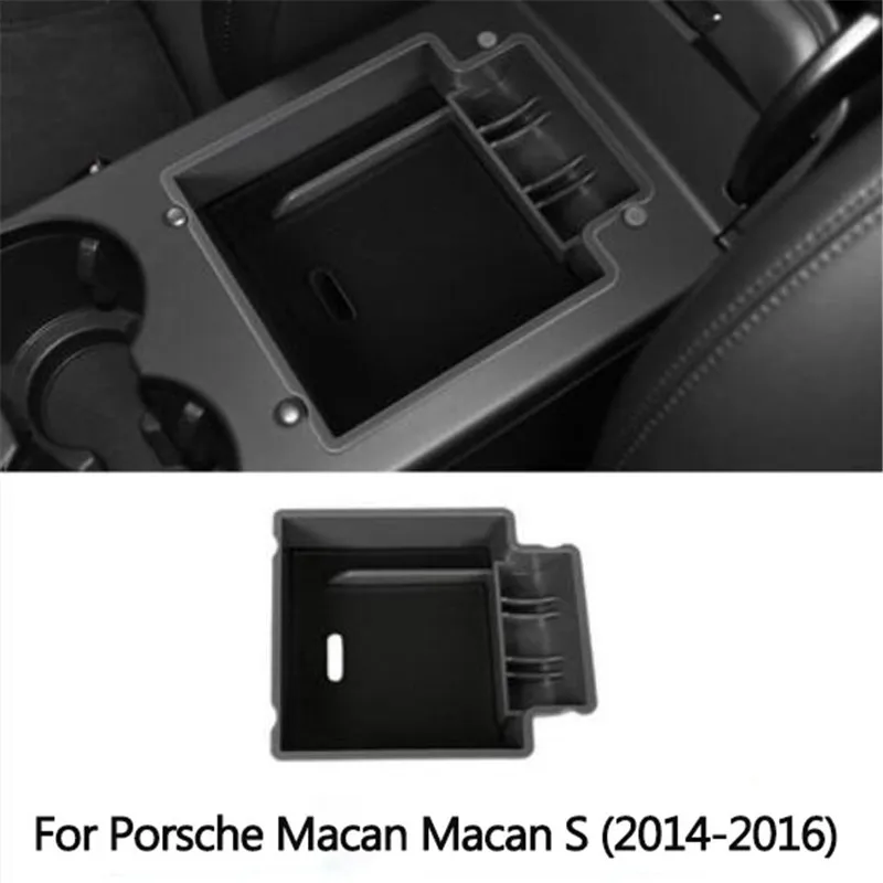 Amooca Car Glove Box Armrest Storage Box Organizer Center Console Tray For Porsche Macan 2014 2015 2016 2017 