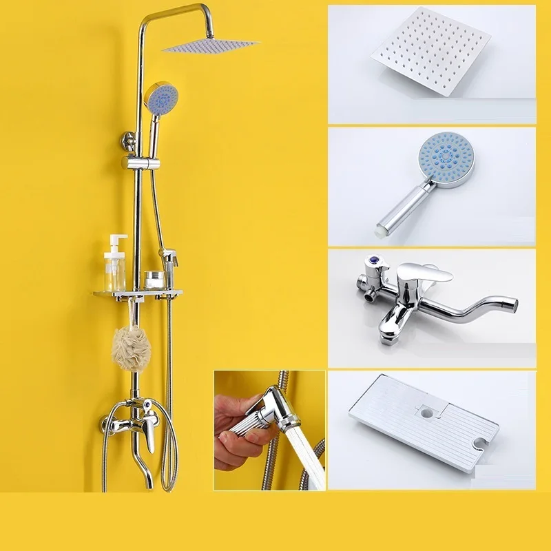 Набор для душа Banheiro Lavabo Electronica Dusche timna Ducha Doucheset panel Colonne De Regadera Preto Eletrico Douche Chuveiro