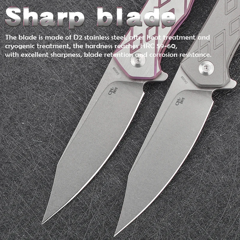 当店取り扱い 屋外で使用するためのポケットナイフ3008 チタンハンドル付き折りたたみナイフ 戦術的な軍用サバイバル機器 割引 通販 サイト Industrialchillan Cl