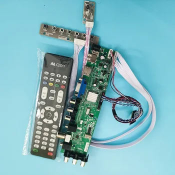 

Kit For LP156WH4-TLP2 /LP156WH4-TLP4 DVB-T DVB-T2 1366X768 TV USB HDMI VGA AV LED Signal remote controller board digital 40pin
