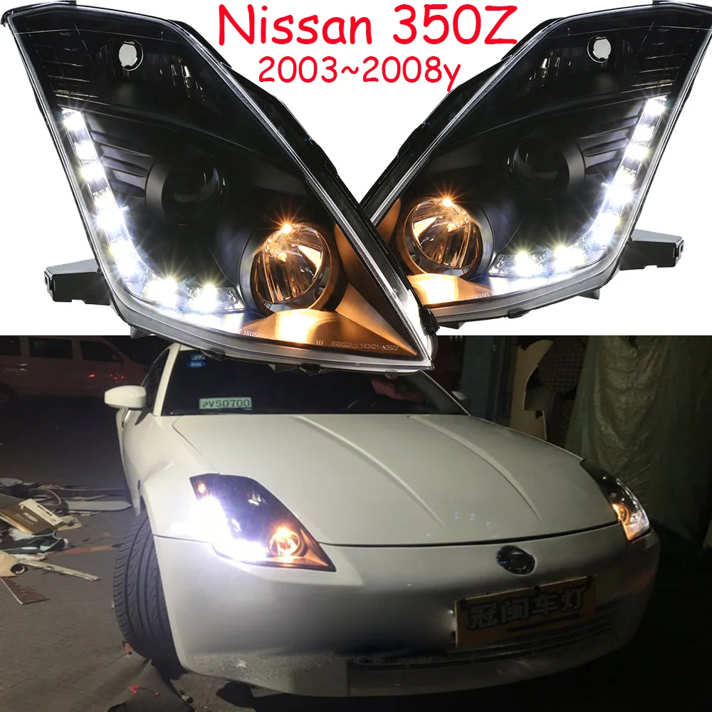 2003~2008y car bupmer head light for Nissan 350Z headlight car accessories LED DRL HID xenon fog for Nissan 350Z headlamp