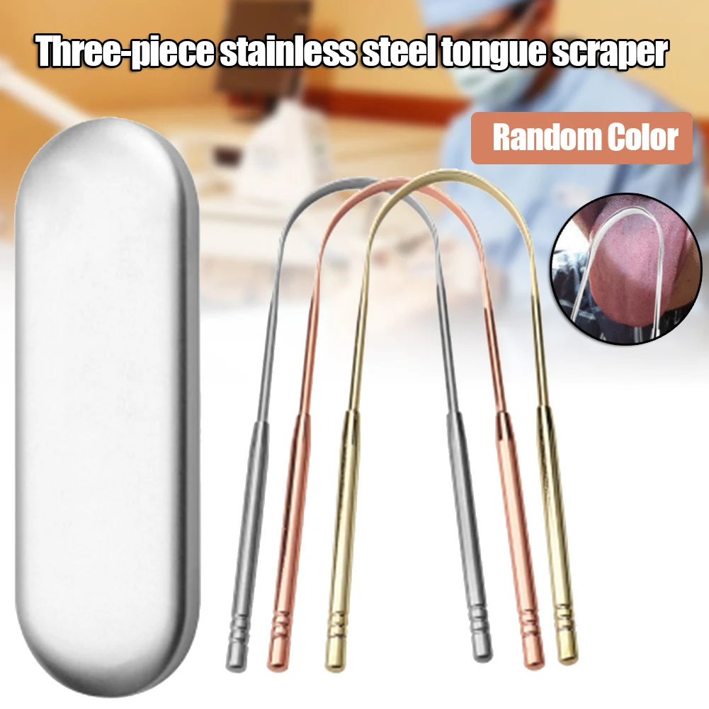 

Stainless Steel Tongue Cleaner Scraper Fresh Air Oral Cleaner Oral Care Cleaning Tools SSwell