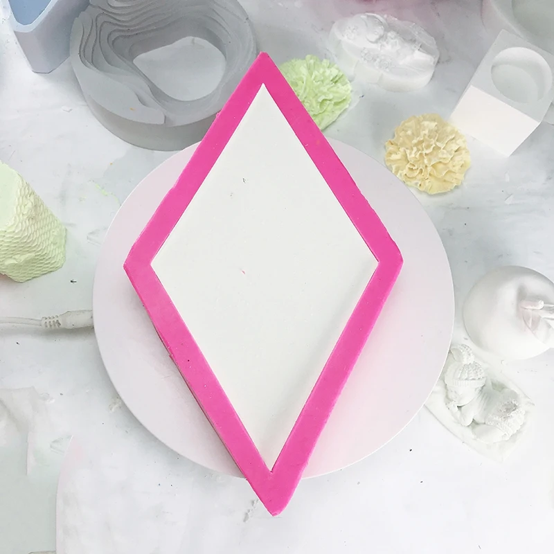 Силиконовые Алмазные формы украшения DIY цемент стены плесень ювелирные изделия плесень