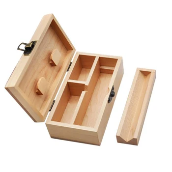 

Wooden Tray Storage Stash Box , Natural Wood Herbal Storage Box Smoking Pipe Accessories