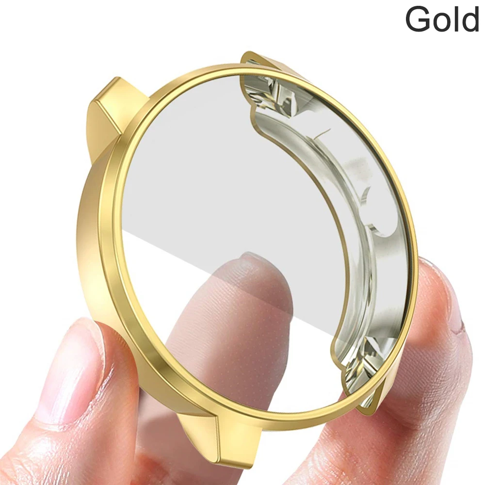 Gold Роскошные электронные часы чехол ТПУ защитный силиконовый чехол против царапин оболочка экран пленка для Garmin Vivoactive 3 музыка - Цвет: Gold
