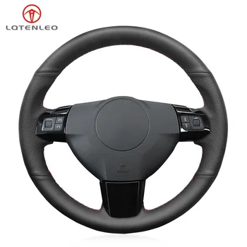 

LQTENLEO Black Artificial Leather Car Steering Wheel Cover For Opel Astra (H) 2004 2005 2006 2007 2008 2009 Vectra (C) 2005-2009