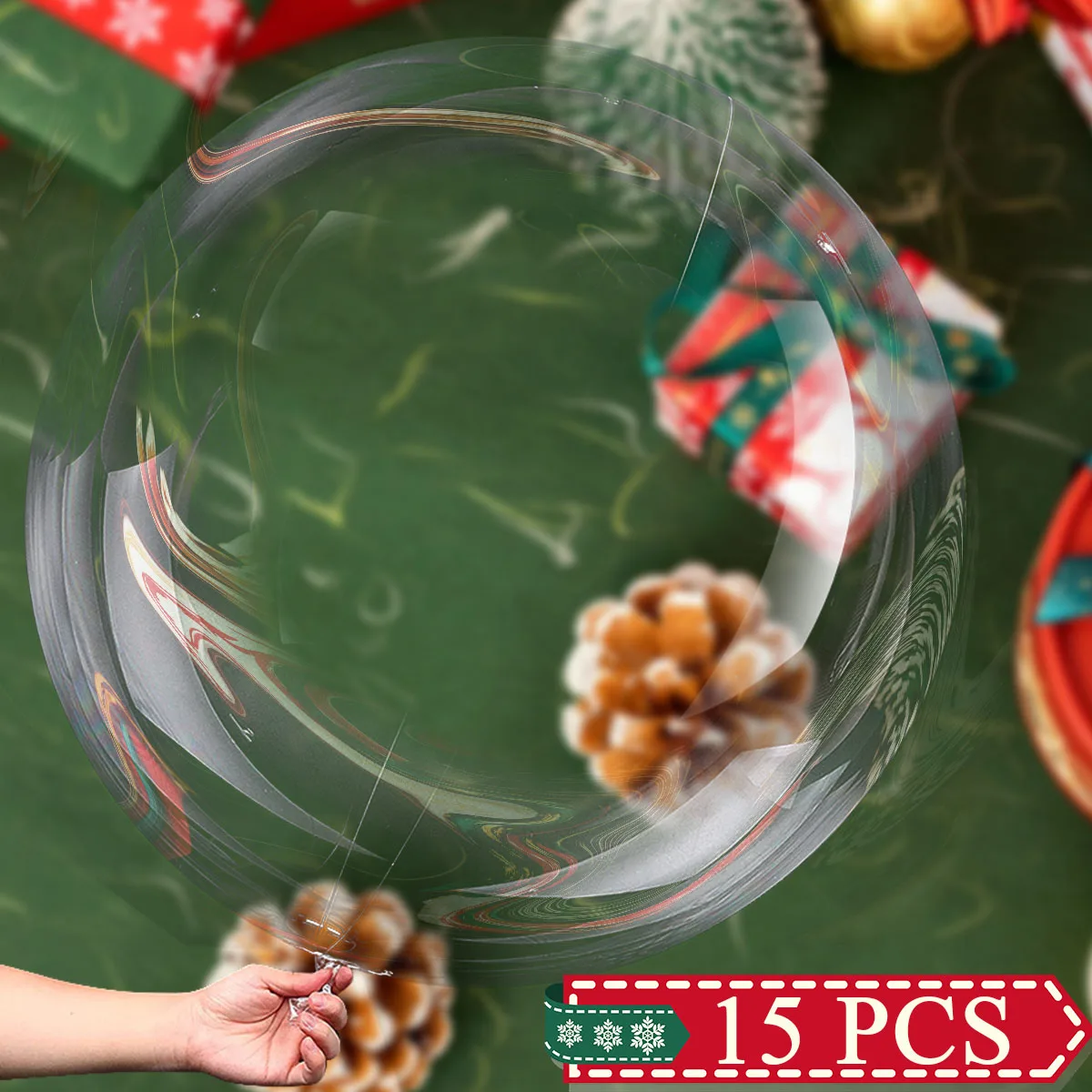 15Pcs 20 Inch Bobo Bubble Balloons Transparent Clear Helium Latex Inflatable Decoration for Wedding Birthday Party | Дом и сад