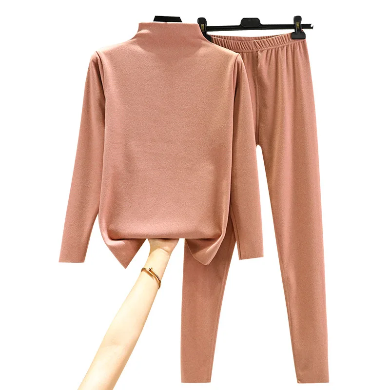 Fleece Warm Winter Clothing Women Turtleneck Velvet Thermal Underwear Female Thermo Suit Thick Inner Wear Heated Long Johns Set
