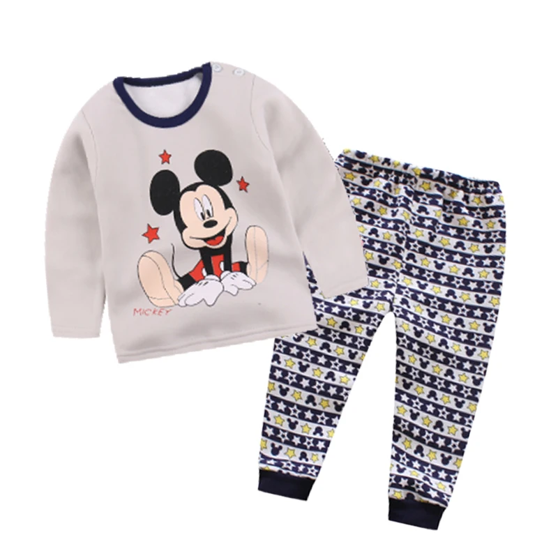 Disney/весенняя одежда для маленьких девочек комплекты одежды для детей с Микки Одежда для маленьких мальчиков Осенняя Девичья одежда модная