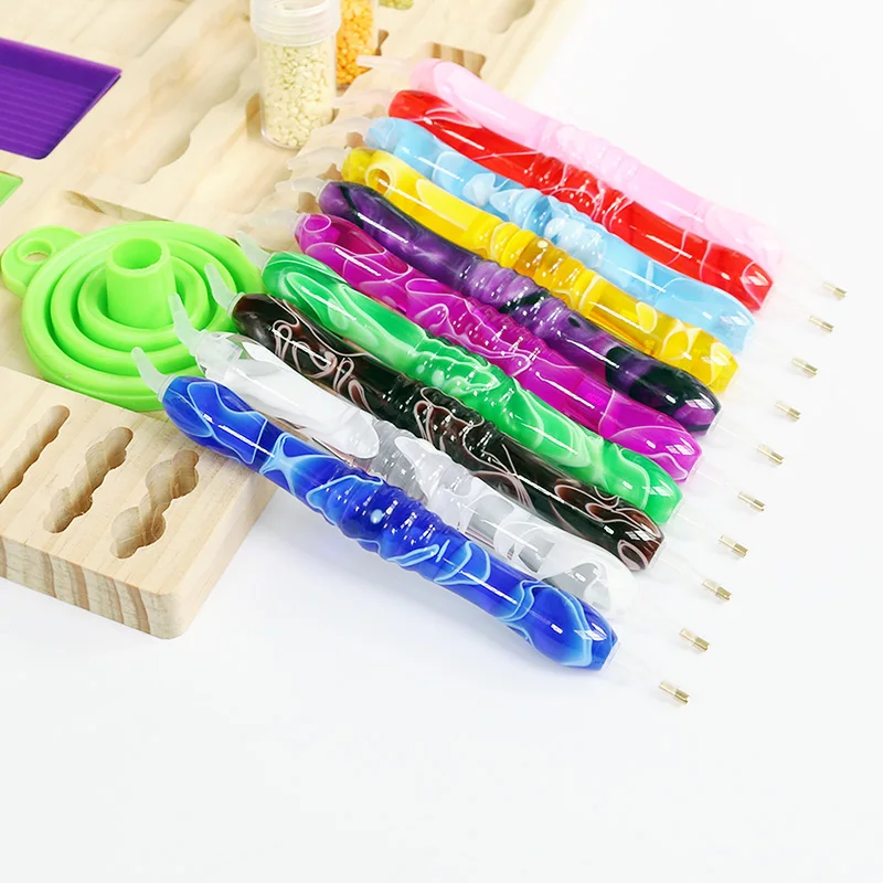 Diamond Painting Pen 5D Resin Point Drill Pens Tools DIY Handmade Embroidery Cross Stitch Colorful Point Pen Sewing Accessories Diamond Painting Accessories