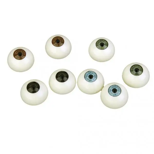 4 pairs Half Round Hollow Eyeballs 25mm for Doll Mask Skull Halloween Prop
