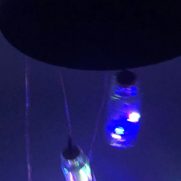ABUI-Solar Powered Led Wind Chime Garden Hanging Spinner Light Color Changing Lamp