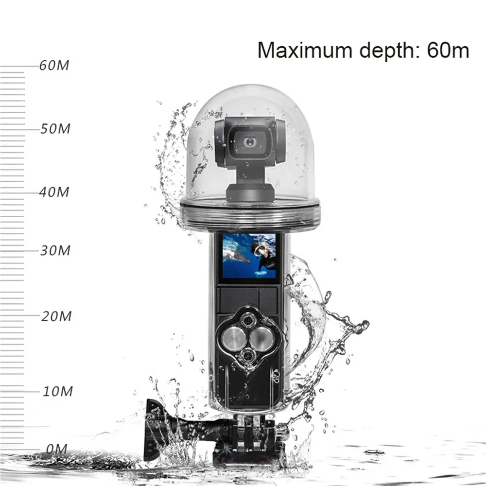 Diving Waterproof Seal Protective Housing Case For DJI OSMO Pocket Camera Underwater Hemispherical Dome Clear Diving Case Shell