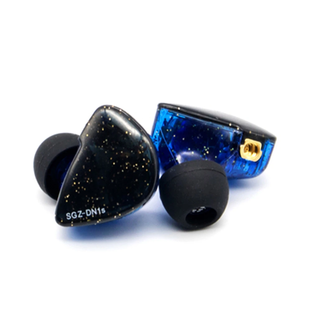 BGVP DN1S HIFI гарнитура тяжелый бас Гибридный-наушник MMCX съемный сбалансированный арматурный Динамический драйвер IEMs смоляная оболочка с микрофоном