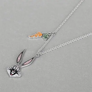 

2020 Fashion Charm Pure 925 Silver Original 1:1 Copy, Cute Rabbit Starling Carrot Pendant Necklace Female Luxury Jewelry Gifts