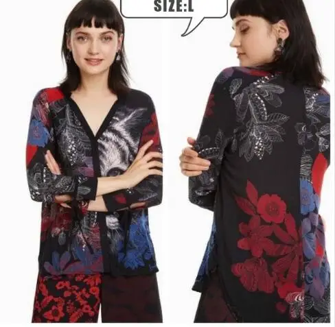Различные принтованные Женские рубашки в Deg, Испания,(2 - Цвет: 30 xl2