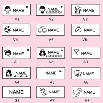 Alternative view of Custom Baby Name Stamp DIY for Children Name Seal Student Clothes Chapter Not Easy To Fade Security Name Stamp Sticker Gift
