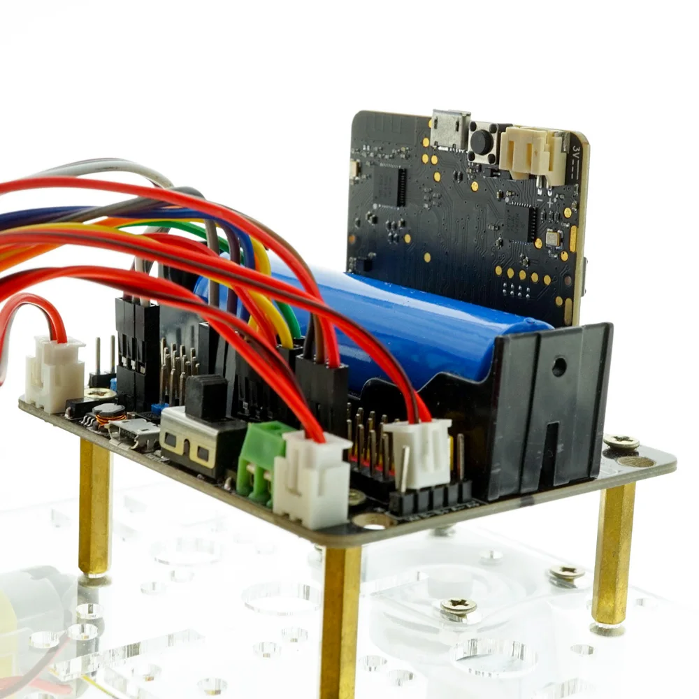  IR Remote Control Fire Fighting Obstacle Avoidance Smart Robot Car Kit For Micro:bit - 4000127644759
