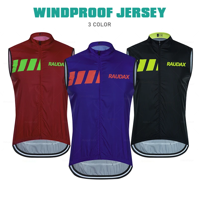Raudax New Cycling Jackets Unisex Windproof Vest Bike Coats Maillot Sports Sleeveless Light And Thin MTB Jersey | - Цена: 1 445,89 руб.