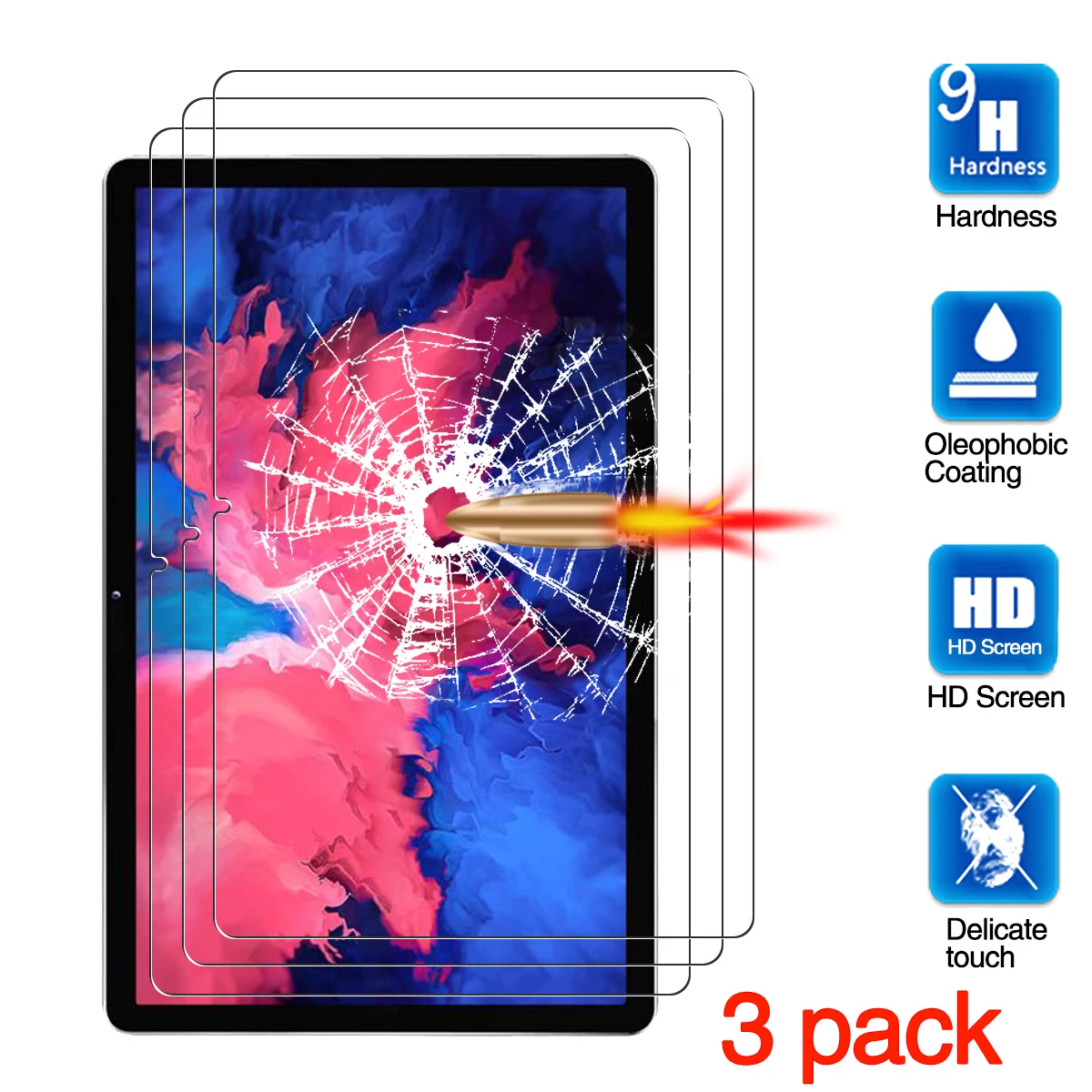 Protecteur d'Écran Lenovo Tab M10 FHD Plus en Verre Trempé - 9H, 0.3mm -  Clair