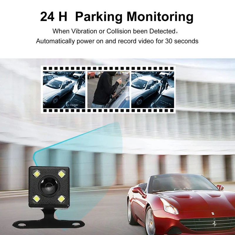 Автомобильная dvr камера с 3 объективами, 4,0 дюймов, Full HD, 1080 P, ЖК-экран, 170 градусов, заднего вида, g-сенсор, авто видеорегистратор, инфракрасное ночное видение, автомобиль Ca