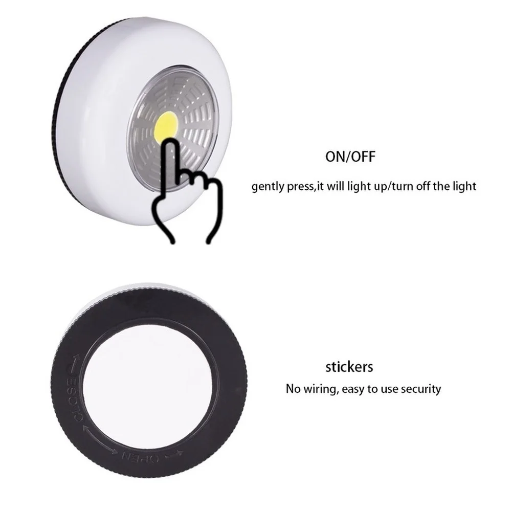 COB LED Touch Light Under Cabinet Led Wireless Wall Lamp Wardrobe Cupboard Closet Bedroom Kitchen Night Light 3A Battery Powered led night light night light led cabinet lights led night lamp