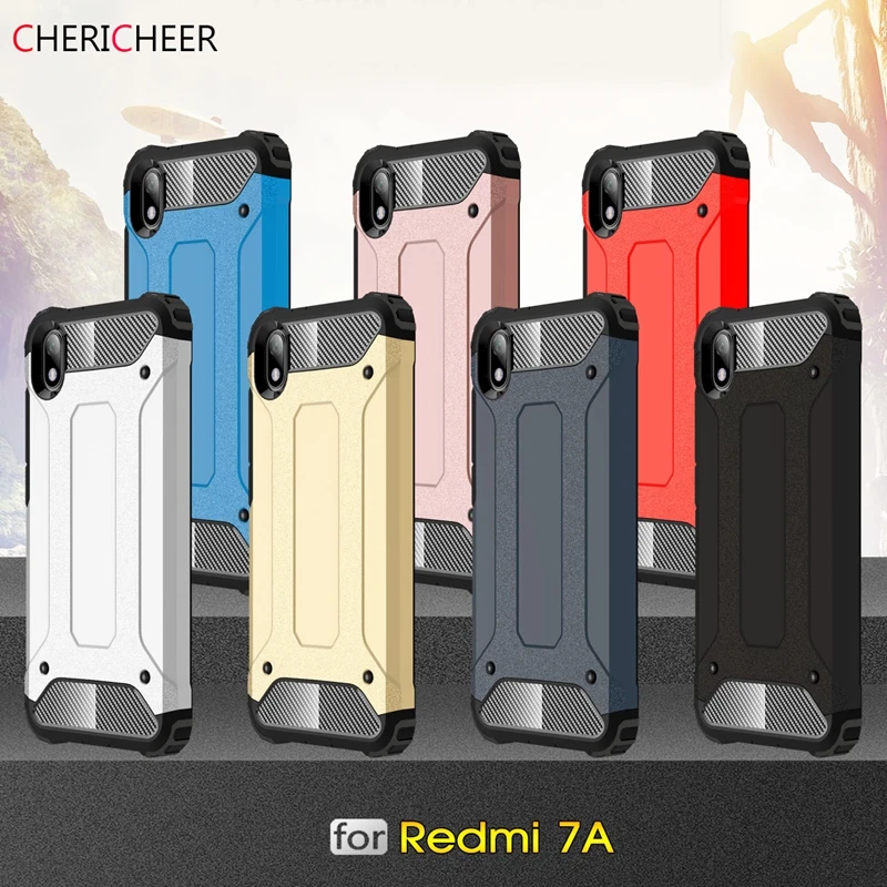 For Xiaomi Redmi 7A Case Armor Hybrid Rubber Hard Cover Xiomi Note 7 8 Pro A K20 | Мобильные телефоны и аксессуары