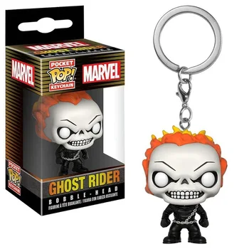 

Funko Pop!! Marvel Ghost Rider Action Figures Keychain Toy Bag Pendant Vinyl Model Toys for Children Christmas Birthday Gifts