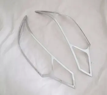 

For Honda Fit 2014 2PCS ABS Chrome Car Before Headlight Decorative Sequins Headlight Frame Trim Cover Car Styling Accessories