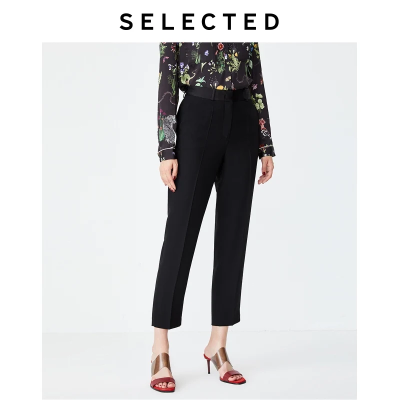 SELECTED Women's Regular Slim Fit Tapered Casual Cropped Pants S|419318501 SELECTED Women's Regular Slim Fit Tapered Casual Cropped Pants S|419318501