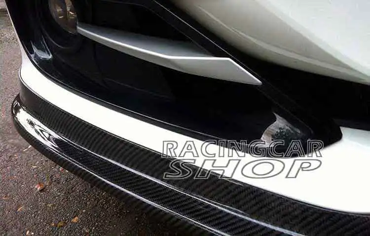 H STYLE REAL CARBON FIBER FRONT BUMPER LIP SPOILER FOR BMW F30 3-SERIES SEDAN 2012UP