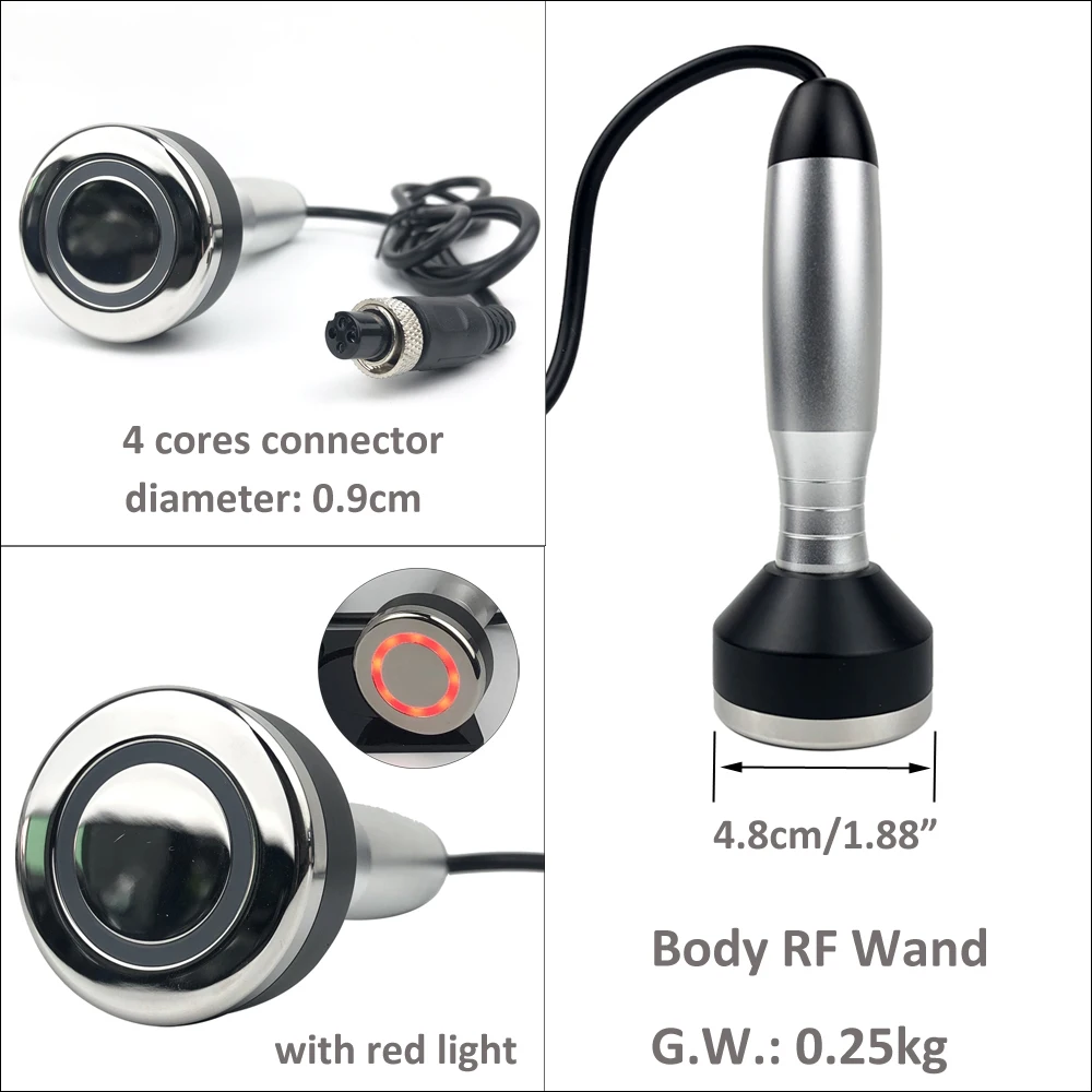 Replace RF Wands Tips 0.9cm for 5MHz Radio Frequency Beauty Machine RF Facial Skin Care Device Rejuvenation Tighten Lift