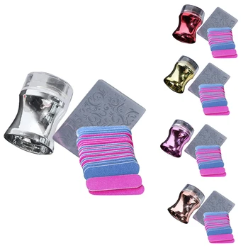 

1Set Nail DIY Stamping Plate Nail Polish Stamp Nail File Nail Art Stamp Template Tools for Plate