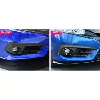 

For Honda Civic 10th 2016 -2021 Front Fog Light Cover Ring DIY Carbon Fiber Car Quality