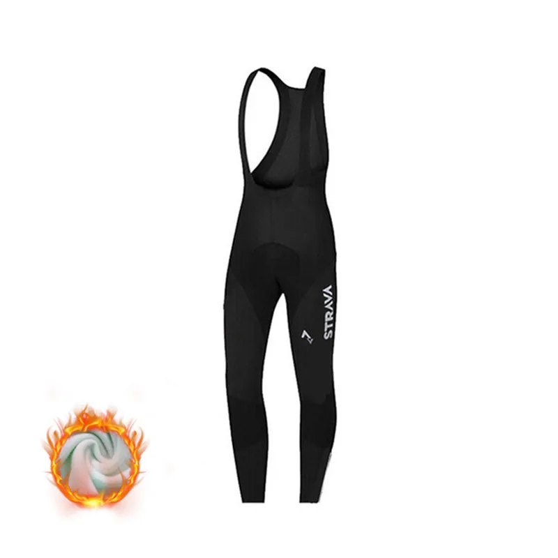 Зимние велосипедные комплекты Strava, Ropa Ciclismo Invierno, Джерси, костюмы, термальный флис, комплекты одежды для велоспорта, велосипед MTB, Триатлон, облегающий костюм - Цвет: Winter bike pant15