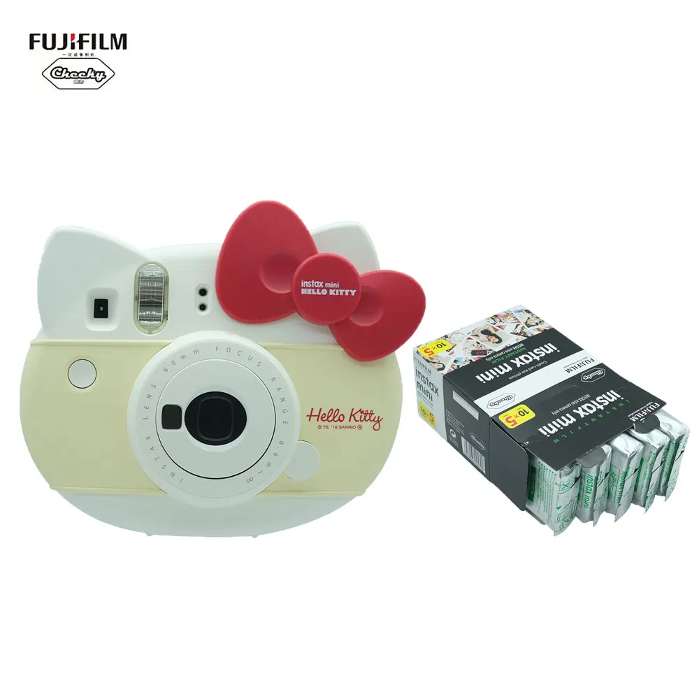 Fujifilm Instax Mini Hello Kitty мгновенная фотокамера + 10 20 листов 8 9 пленок наклейки|Плёночные