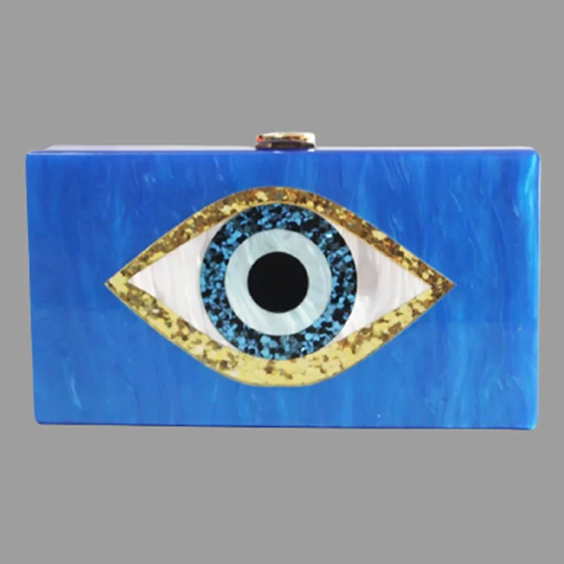 Fashion Marble Acrylic Bags Vintage Women Messenger Bags Evil Eye Evening Clutch Party Prom Handbags Wedding party wallet