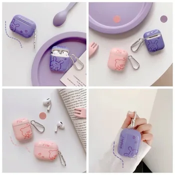 

Soft Wireless Case For Apple Airpods Pro Earphone Silicone Headphones Cases For Airpods 2/3 Protective Cover Cartoon Bunny Pig