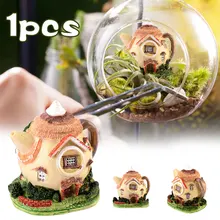 

Mini Teapot House Miniature Fairy Garden Miniaturas Micro Moss Landscape Diy Terrarium Accessories Resin Figurines Home Decor