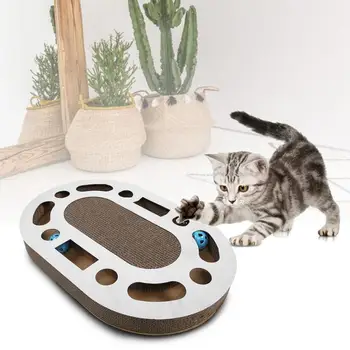 

Durable Exercise Cat Toys Pet Cat Kitten Oval Tunnel Corrugated Paper Scratching Board Pad Scratcher Toy with Catnip