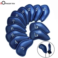 Fundas de cuero sintético para cabeza de Golf, 12 Uds., impermeables, para todo tipo de Golf, Iron Club