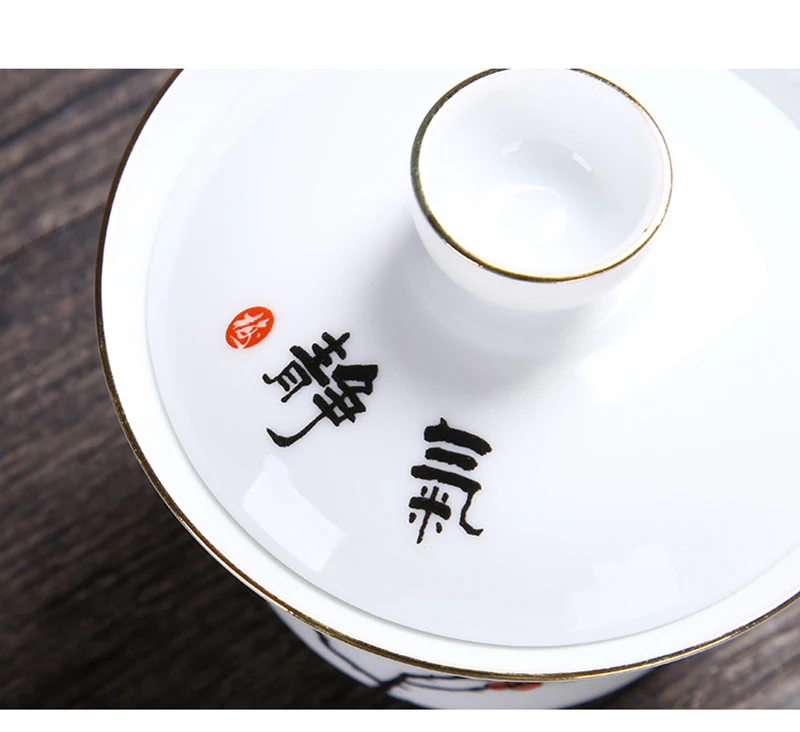 Дорожная сумка китайский чайный набор кунг-фу Gaiwan Чайник чайные чашки ярмарка кружка Чайные Наборы белый керамический Пуэр Чайная Посуда