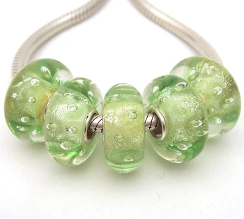

JGWGT 2076 5X 100% Authenticity S925 Sterling Silver Beads Murano Glass beads Fit European Charms Bracelet diy jewelry Lampwork