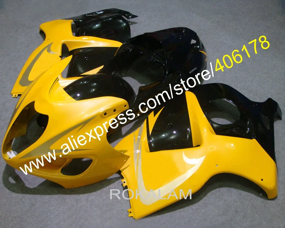 GSXR1300 99-07 для Suzuki GSX-1300 Hayabusa 1999-2007 Желтый Черный мотоциклов Обтекатели (литья под