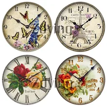 Zdying Vintage reloj y Flor de mariposa cabujón de cristal redondo 12mm 16mm 18mm 20mm 25mm DIY llavero pendientes joyería hallazgos