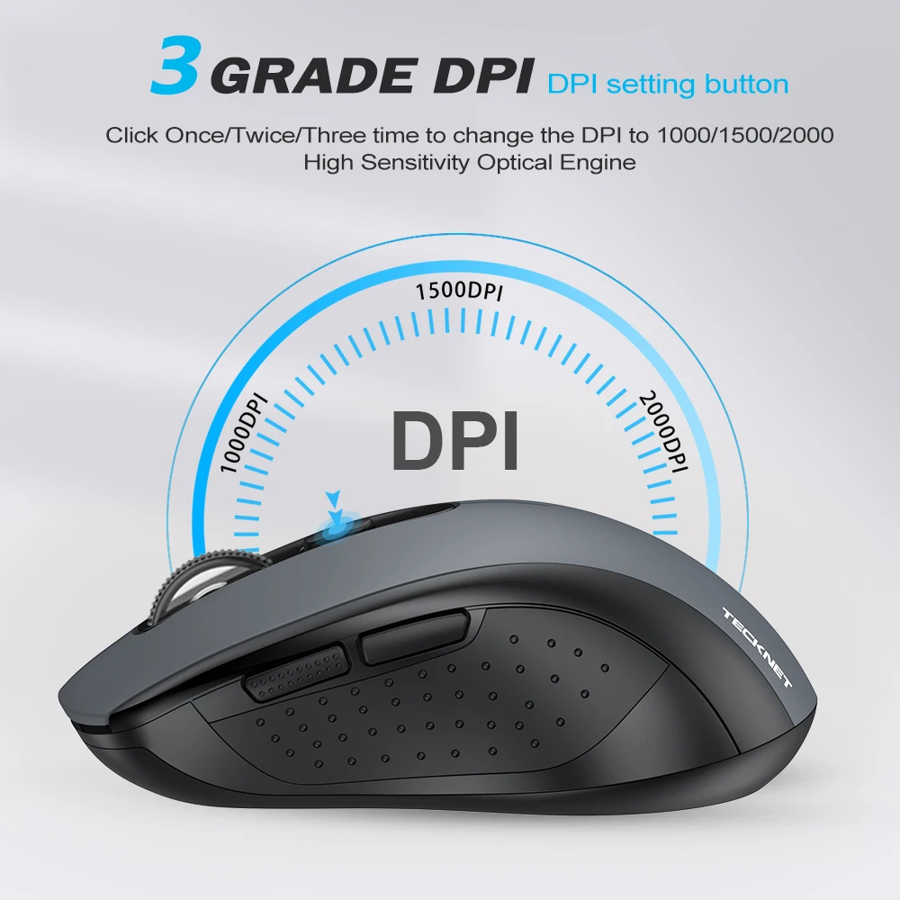 Sound Ordinary Wireless Mouse Silent Mouse 2000DPI Computer Ergonomic Mouse Mute USB Wireless Mice for Laptop PC Mouse 