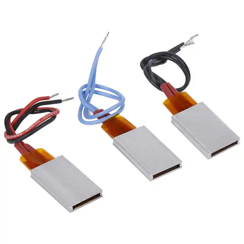 Thermostatic Heating Plate 2-28W AC/DC 12V Heater PTC Thermostatic Heating Plate Aluminum Shell Ceramic Sheet Heating Tools For Hair Curler Home Appliance